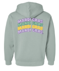 Mardi Gras x4 Hoodie Dusty Sage