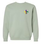 Mardi Gras x4 Crewneck Dusty Sage