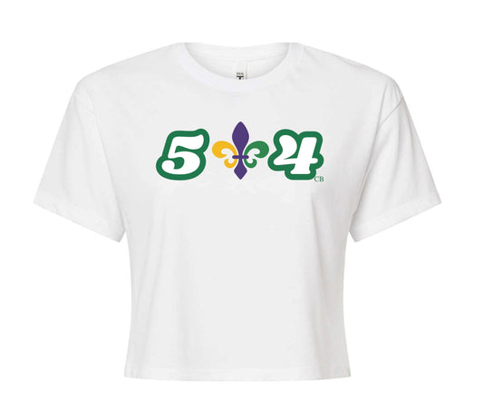504 Fleur De Lis Crop Tee