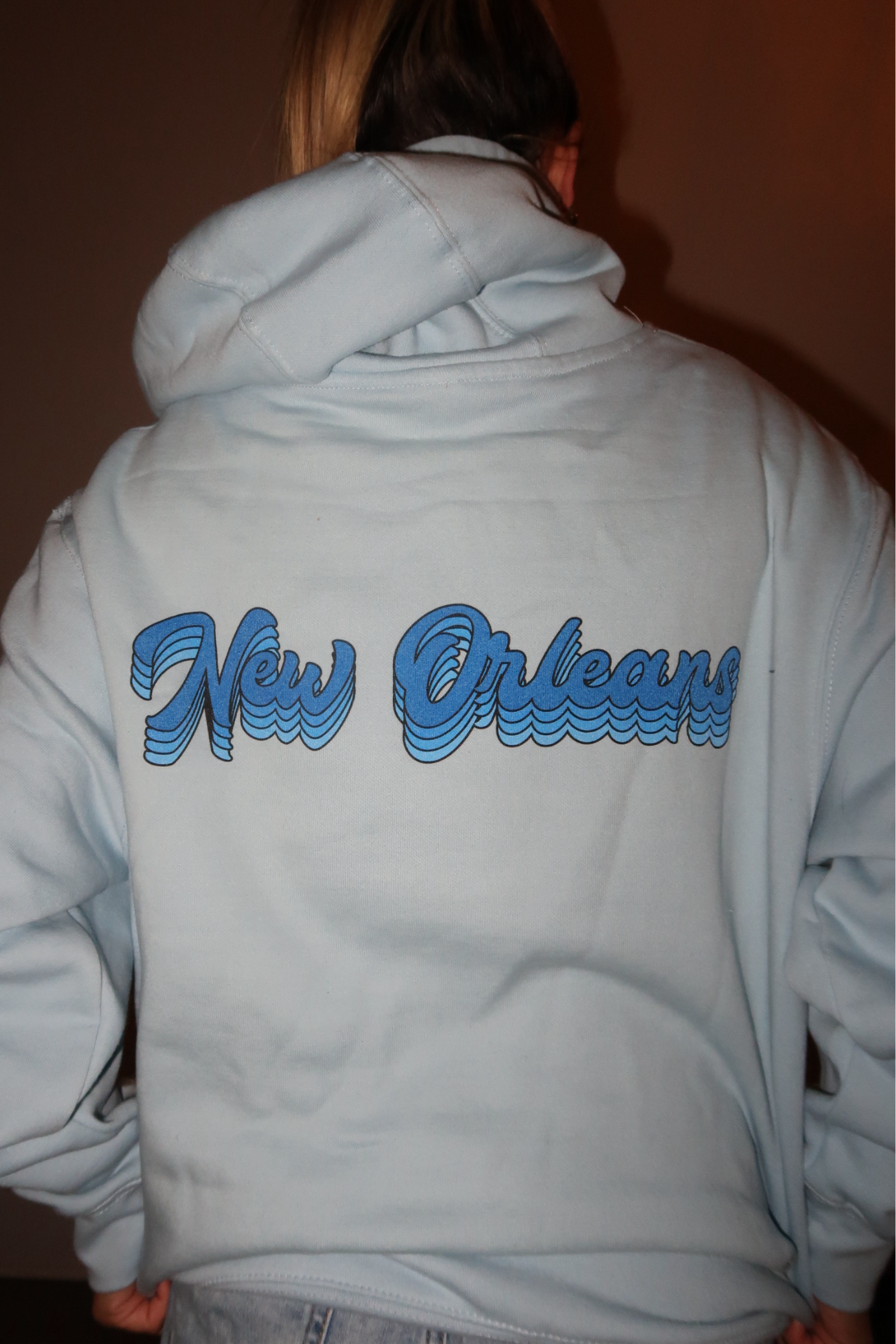 New Orleans Hoodie Blue Mist